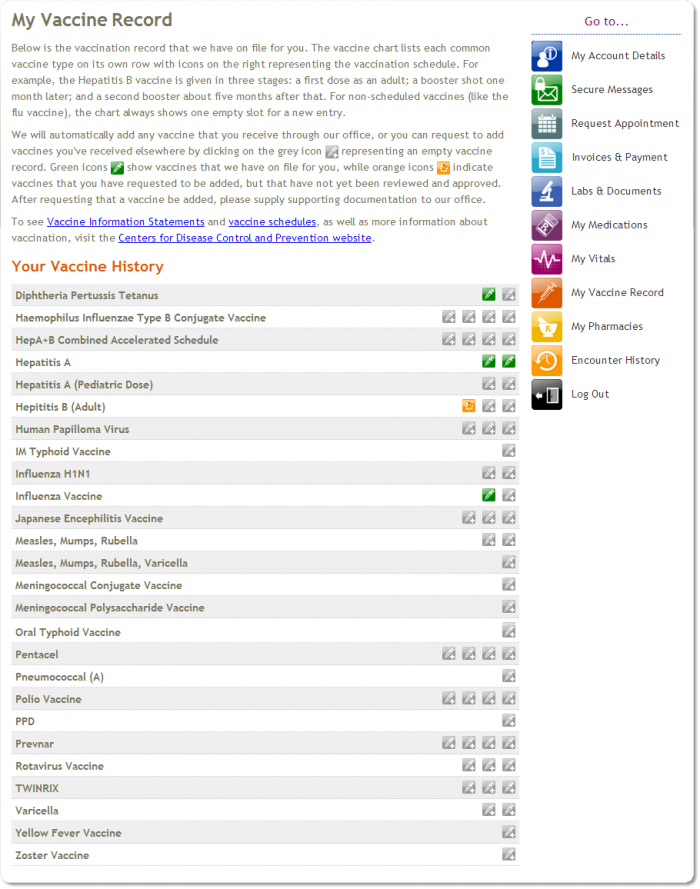 My Vaccines Screenshot